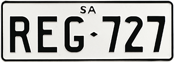 photo South Australian License Plate transport and infrastructure dpti